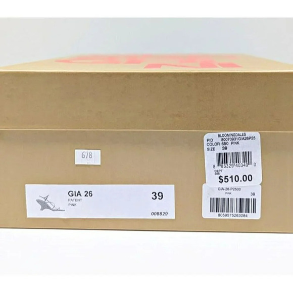 Gia Borghini Women's Gia 26 Strappy Wedge Sandals Pink Size 39 IT (MSRP $510) - Picture 12 of 12